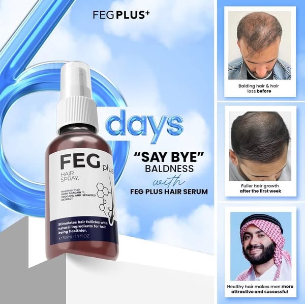 FEG Anti-Hair Loss  Hair Growth Spray for Thicker, Longer Hair